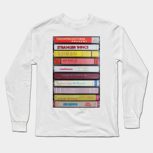 Stranger Things Cassettes Long Sleeve T-Shirt by JordanBoltonDesign